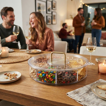 8-Grid Rotating Snack Tray